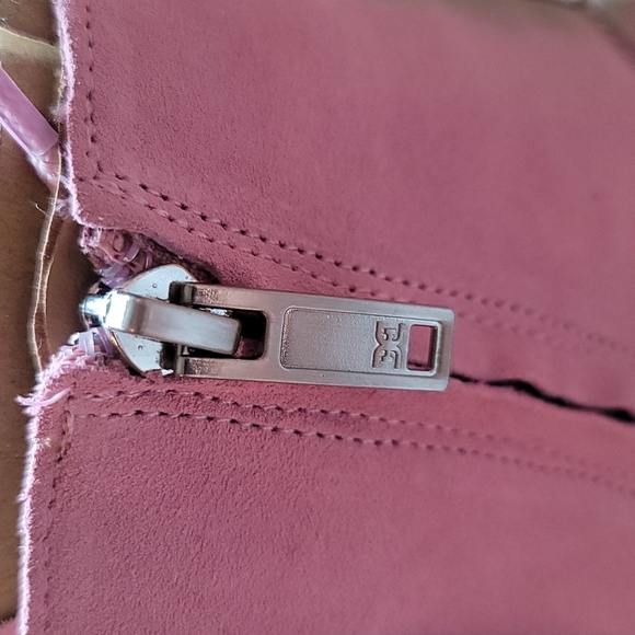 Sam Edelman Pink Hibiscus Leather Lue Boots Size 8.5 - Picture 9 of 10
